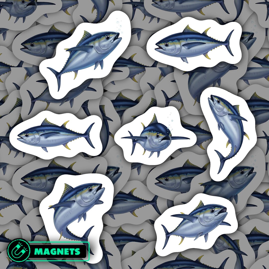 Bluefin Tuna Magnets Waterproof Vinyl Ocean Wildlife Decor Magnetic ...