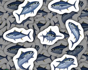 Bluefin Tuna Magnets Waterproof Vinyl Ocean Wildlife Decor Magnetic Fish Gift for Marine Lovers Sea Life Enthusiasts Refrigerator Decor