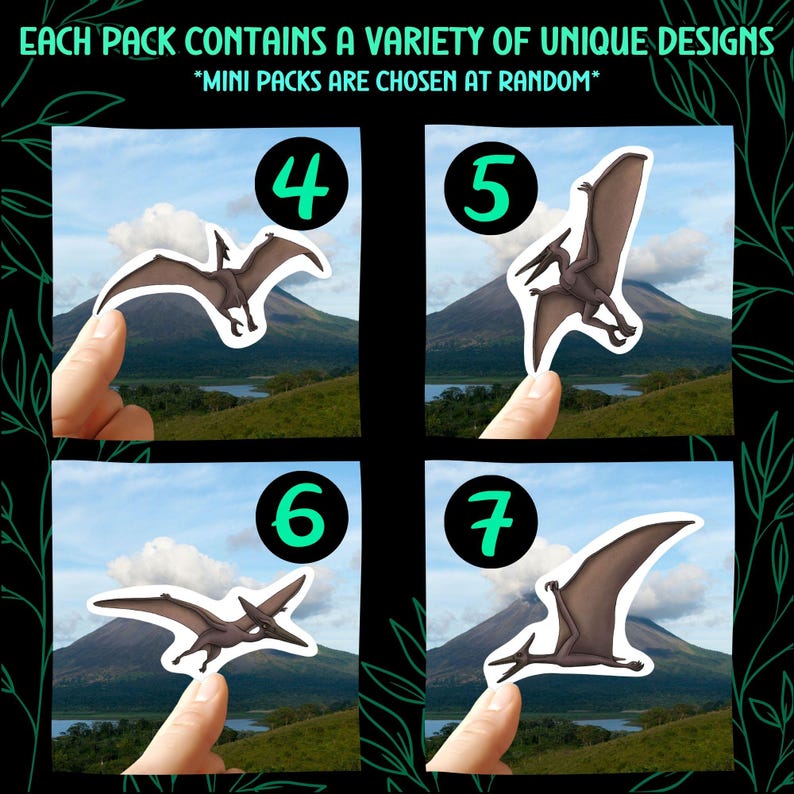 Pterodactyl Stickers Vinyl Decals Dinosaur Stationery Gift for ...