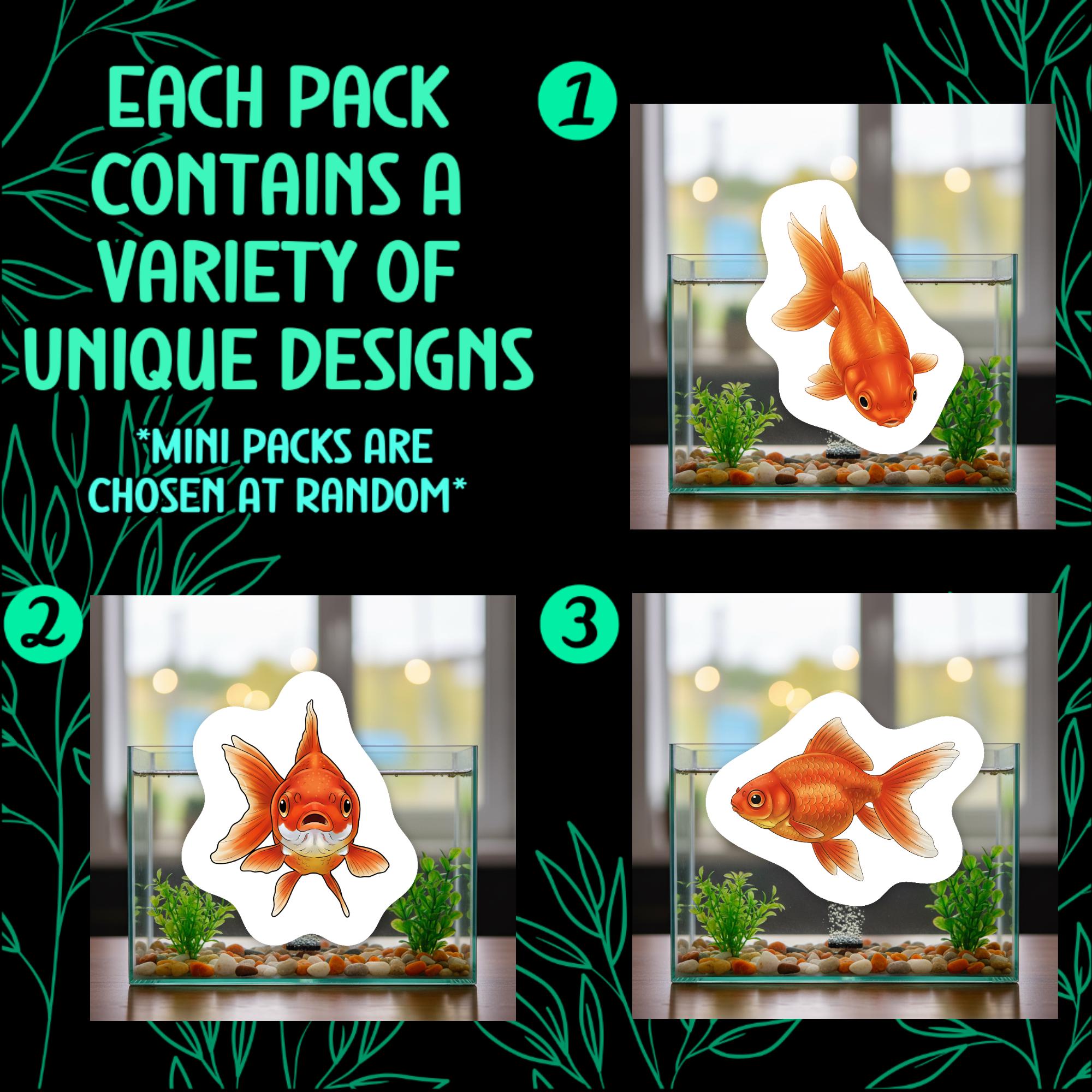 Fat Goldfish Sticker Goldfish Stickers Waterproof Vinyl Decals Aquarium Fish Stationery Gift ...