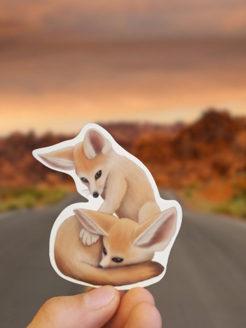 Fennec Fox Stickers Cute Animal Sticker Pack Fox Stationary Etsy