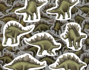 Stegosaurus Stickers Vinyl Decals Waterproof Dinosaur Gift for Jurassic Enthusiasts Sticker Pack for Bottles Laptops Scrapbooking Supplies
