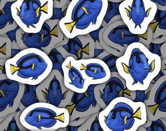 Blue Tang Fish Magnets Waterproof Vinyl Kitchen Decor Magnetic Ocean Lovers Gift Aquarium Accessories  Blue Fish Decor Real Dori Magnets
