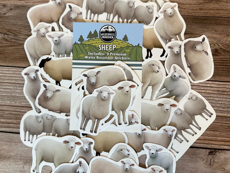 Sheep Sticker Pack Farm Animal Vinyl Decals Waterproof Stickers for ...