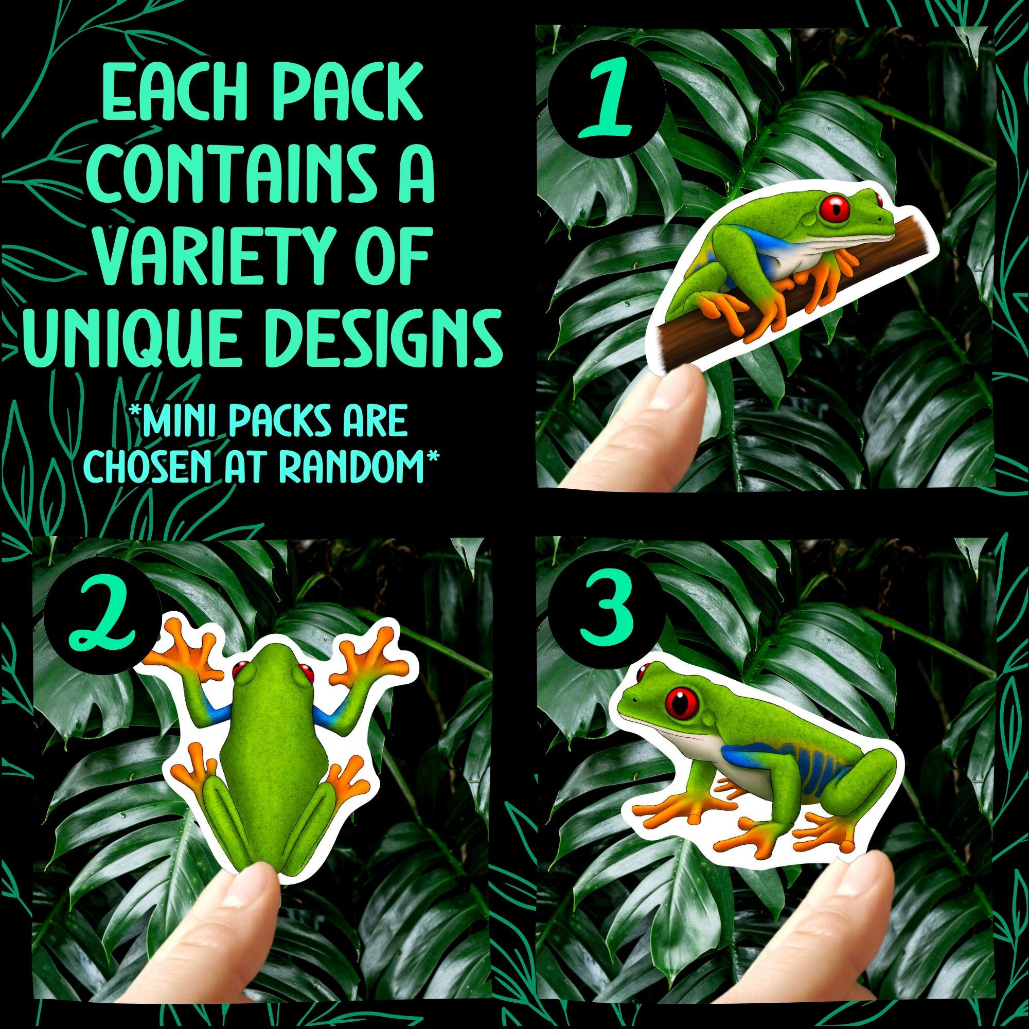 Red Eyed Tree Frog Sticker Pack Waterproof Vinyl Decal Amphibian ...