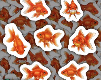 Goldfish Magnets Waterproof Vinyl Magnetic Fish Kitchen Decor Aquatic Wildlife Gift for Fish Lovers Aquarium Supplies for Pet Goldfish