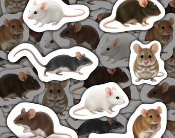 Imanes de ratón de vinilo impermeables para decoración de cocina, regalo magnético para roedores, para amantes de los ratones, accesorios de vida silvestre, lindos ratones, decoración del hogar para mascotas.