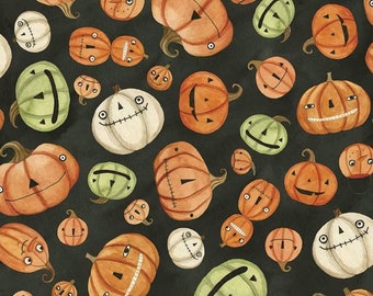 Halloween Whimsy fabric all over pumpkin by Riley Blake Designs 100% cotton