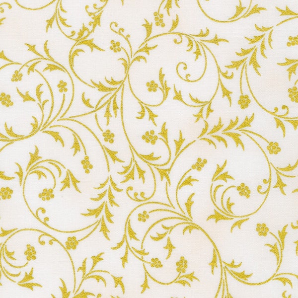 Swirls Cream w/Metallic by Robert Kaufman Fabrics SRKM2160084