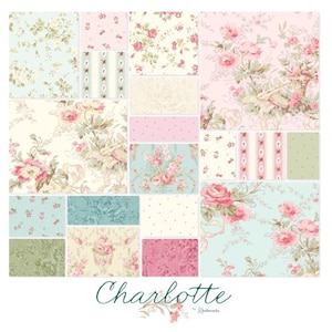 Charlotte 10 inch Squares from Clothworks 100% Cotton Fabric