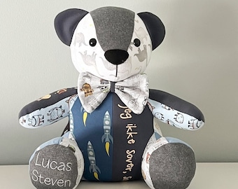 Keepsake Bear, Memory, Clothing, Personalized, Custom, Gift, Baby Shower, Birthday, Sympathy, Graduation, Stuffed Animal, Birth Weight