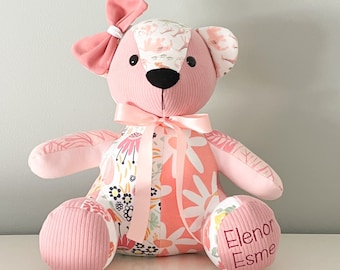 Keepsake Bear, Memory, Clothing, Personalized, Custom, Gift, Baby Shower, Birthday, Sympathy, Graduation, Stuffed Animal, Birth Weight