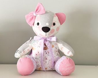 Keepsake Bear, Memory, Clothing, Personalized, Custom, Gift, Baby Shower, Birthday, Sympathy, Graduation, Stuffed Animal, Birth Weight