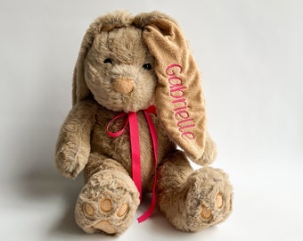 Personalized Rabbit, Easter, Bunny, Stuffed Animal, Baby Shower, Birthday Gift, Easter Basket Gift, Christmas Gift, New Baby, Monogram