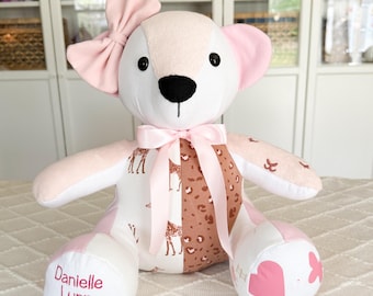 Keepsake Bear, Memory, Clothing, Personalized, Custom, Gift, Baby Shower, Birthday, Sympathy, Graduation, Stuffed Animal, Birth Weight