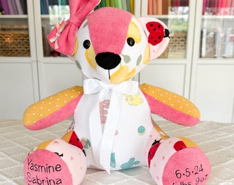 Keepsake Bear, Memory, Clothing, Personalized, Custom, Gift, Baby Shower, Birthday, Sympathy, Graduation, Stuffed Animal, Birth Weight