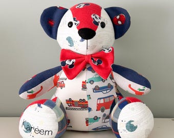 Keepsake Bear, Memory, Clothing, Personalized, Custom, Gift, Baby Shower, Birthday, Sympathy, Graduation, Stuffed Animal, Birth Weight
