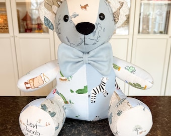 Keepsake Bear, Memory, Clothing, Personalized, Custom, Gift, Baby Shower, Birthday, Sympathy, Graduation, Stuffed Animal, Birth Weight
