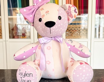 Keepsake Bear, Memory, Clothing, Personalized, Custom, Gift, Baby Shower, Birthday, Sympathy, Graduation, Stuffed Animal, Birth Weight