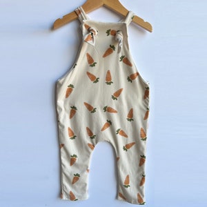 Knotted Overalls, Adjustable Overalls, Knot Strap, Baby Overall, Kids Overalls, Kids Jumper, Onepiece, Easter, Carrots