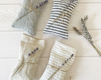 Linen + Cotton Lavender Sachet|Drawer Sachet|Lavender Pillow|Small Gift|Wedding Favor|Party Favor|Stocking Stuffer