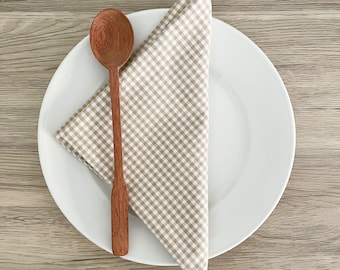 Cloth Napkins|Everyday Napkins|Farmhouse Kitchen Napkins|Table Napkins|Gingham Print|Paperless Napkins|Sustainable Living|Gifts for Her