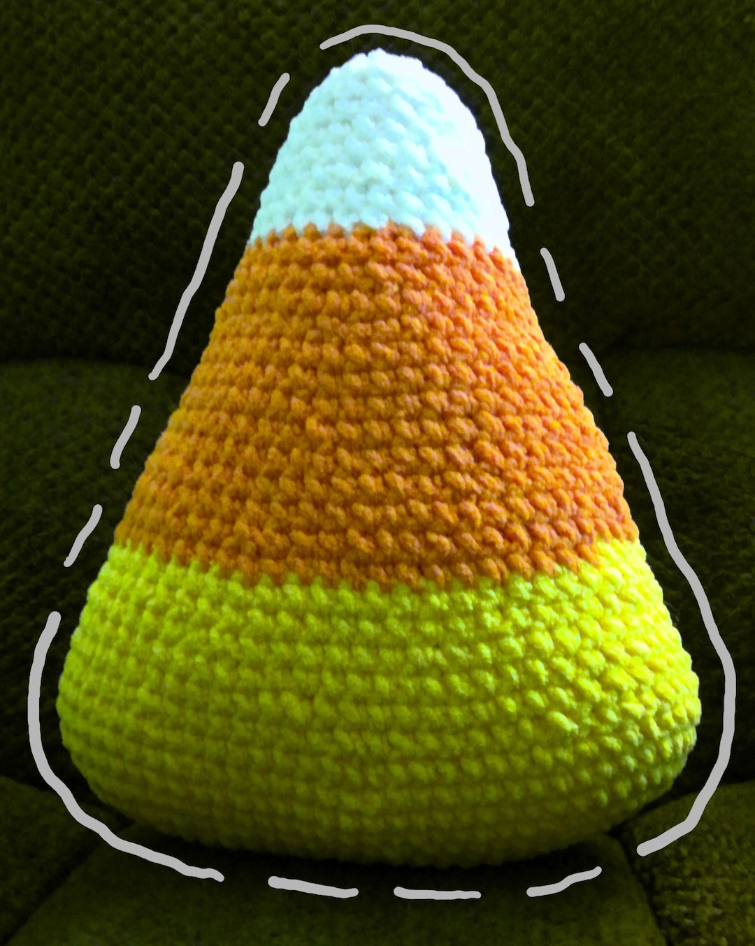 Giant Candy Corn Crochet Pillow/amigurumi Pattern - Etsy