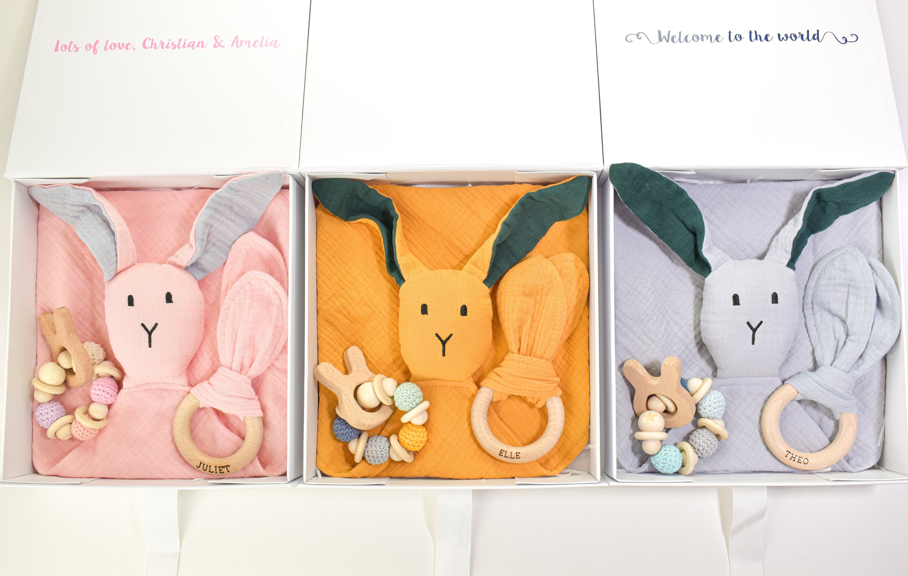 Baby Muslin Comforters Gift Set New Baby Baby Shower Etsy UK