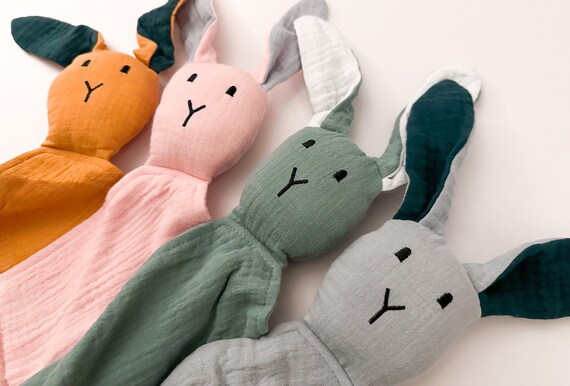 Personalised Muslin Baby Comforter newborn Baby Blanket New Baby Gifts Muslin Comforter Cotton Muslin Bunny Muslin Swaddle Baby Shower Etsy