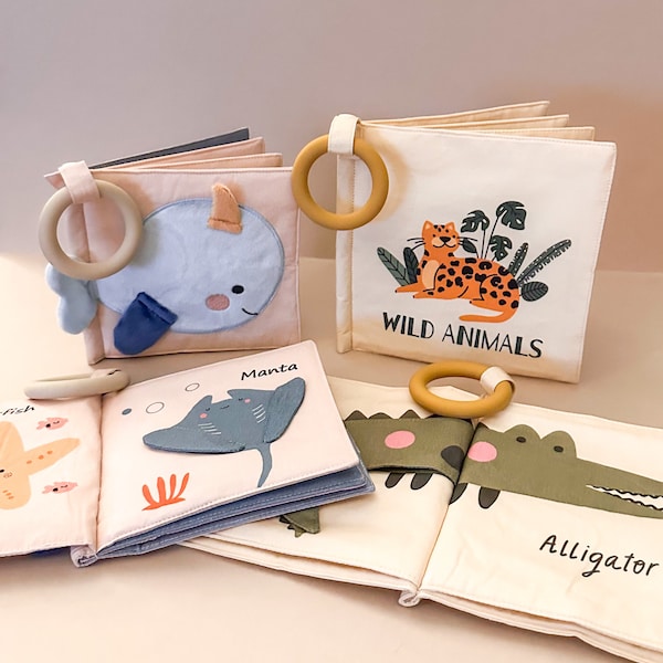 Livre souple pour bébé, cadeau personnalisé pour une nouvelle naissance, jouet sensoriel pour bébé, cadeaux baby shower, cadeaux pour nouveau-né