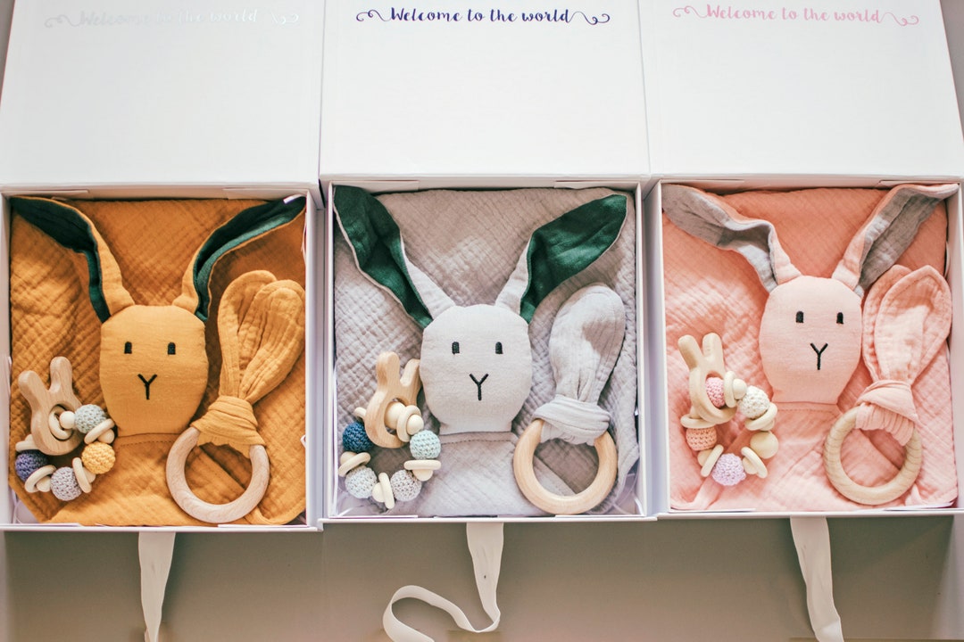 Baby Muslin Comforters Gift Set New Baby Baby Shower Etsy UK