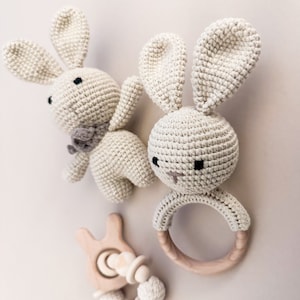 Personalised Baby Crochet Rattle Gift Set, New Baby Gift, Baby Shower Gifts, Christening Gifts, Keepsake Box, Unisex Baby Gift, Eco-Friendly image 8
