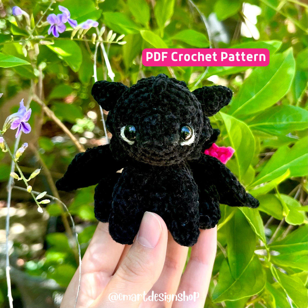 Dragons Crochet Pattern, Kawaii, Sleeping Dragon, Fluffy Yarn