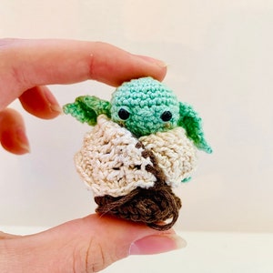 Baby Yoda Crochet Pattern With Space Pod image 7