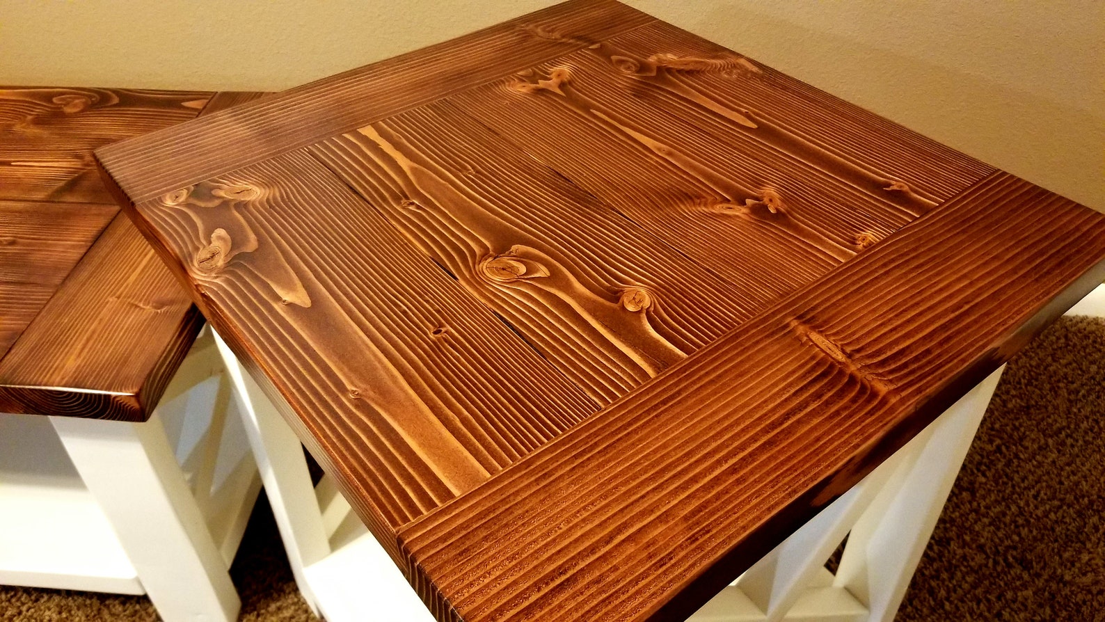 Rustic Coffee Table Set Farmhouse Coffee Table & End Table Etsy