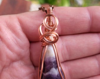 Chevron Amethyst Necklace - Chevron Amethyst Pendant - Chevron Amethyst - Amethyst Crystal Jewelry - Chevron Amethyst Jewelry