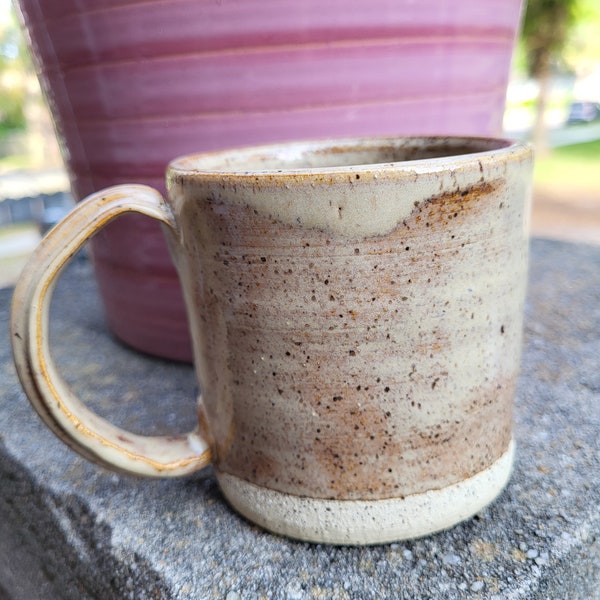 Handmade Earthy Mug - Wheat Colored Coffee Cup - Cream Colored Mug - Unique Coffee Cup - Birch Coffee Mug