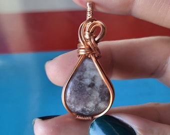 Lepidolite Pendant | Lepidolite Necklace | Purple Lepidolite Crystal | Lepidolite Jewelry | Lepidolite | Lavender Stone Necklace