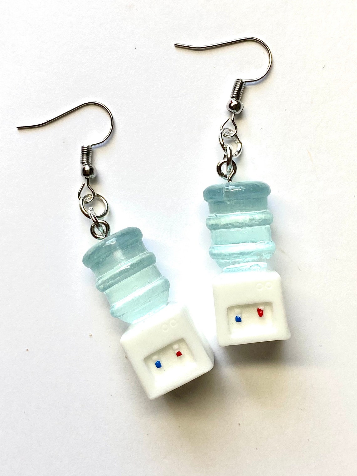 Water Cooler Hook Earrings Acrylic Clip on or Post Upon Etsy