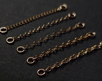 Piercing Chain for Nose, Industrial or Bridge Piercing in 14k Gold Filled, Dainty Handmade Ear Jacket