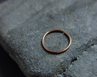 Piercing Ring in 14k Gold Filled, Handmade Minimalist Piercing Ring for Helix, Daith, Conch, Tragus, Septum or Nose