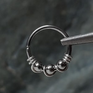 Mini Nose Ring, Minimalist Surgical Steel Snug Rook, Nostril or Cartilage Piercing Hoop, Extra Small Handmade Body Jewelry