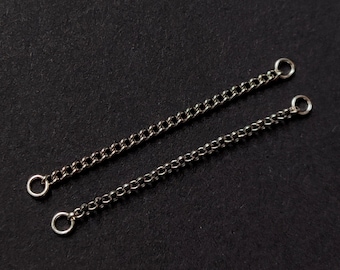 Stainless Piercing Chain for Industrial, Bridge, Double Nostril Piercings, Handmade Alternative Gothic Steel Ear Jacket
