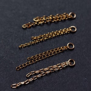 Oorjasketting in 14k gouden vulling, sierlijke bungelaccessoire, toevoegen voor kraakbeenpiercing, handgemaakte alternatieve sieraden