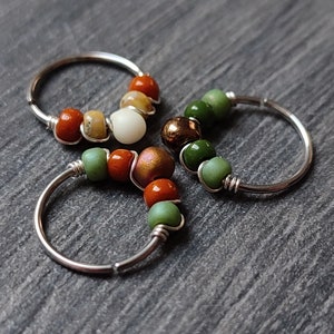 Teardrop Helix Ring, Surgical Steel Septum or Nostril Piercing, Unique Handmade Bohemian Body Jewelry
