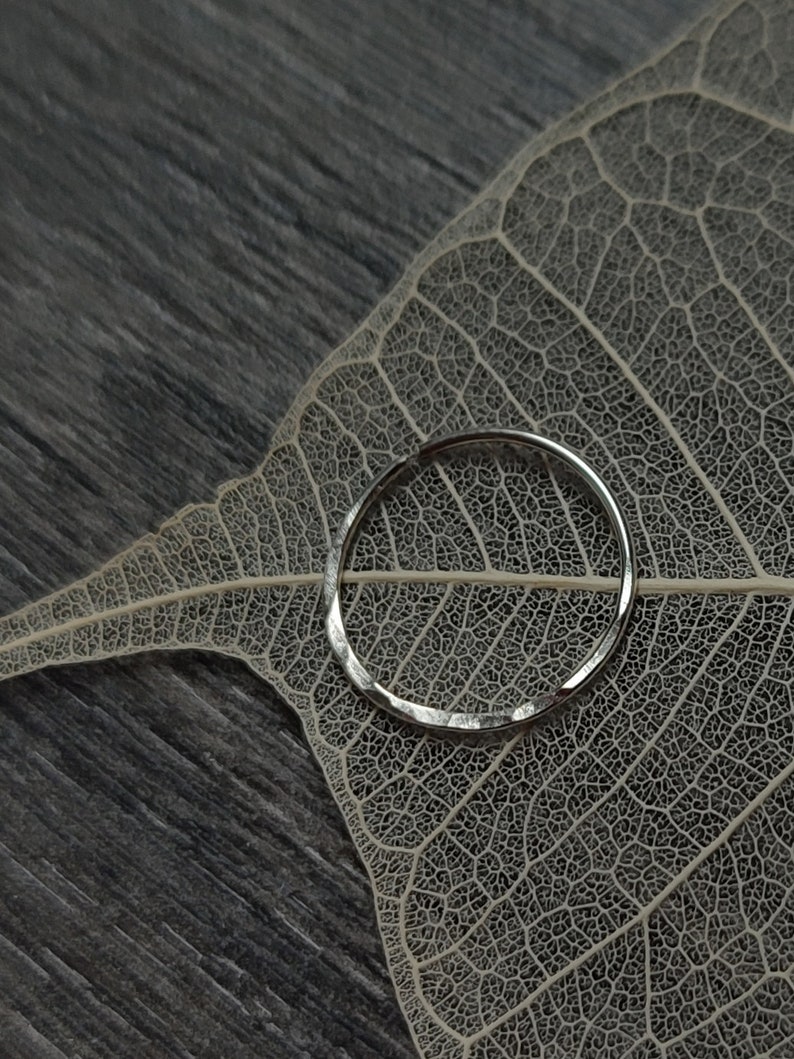 Extra Thin Silver Nose Ring, 22g Recycled Silver Body Jewelry, Seamless Sleeper Hoops, Argentium Earrings image 4