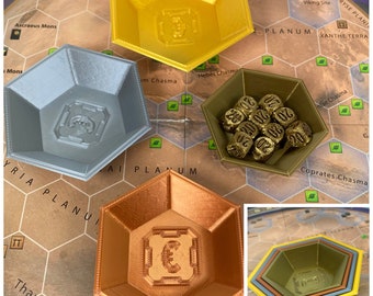 Cube Organizers, Trays for Terraforming Mars with MC Logo