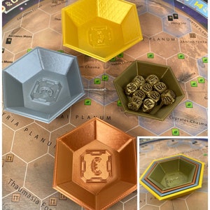 Organizadores de cubos, bandejas para Terraforming Mars con logotipo MC
