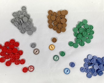 Food Tokens for Wingspan Game - 3D Textured (125 Tokens)