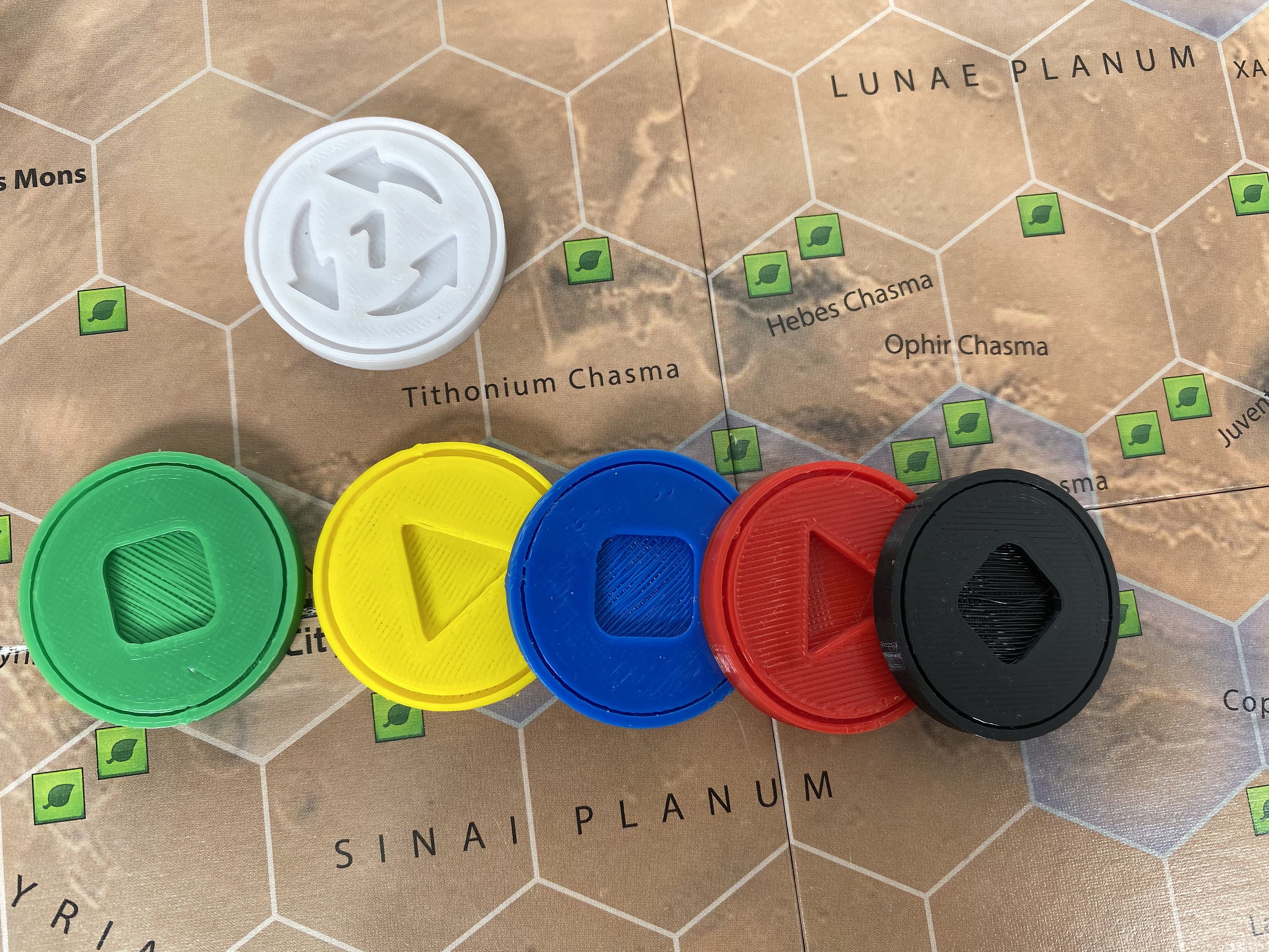 Draft - Player 1, and Pass - Active Tokens for Terraforming Mars - Set ...